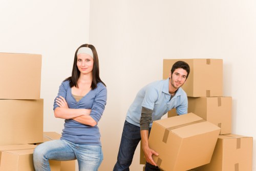 Professional movers with a removal van in Hayes