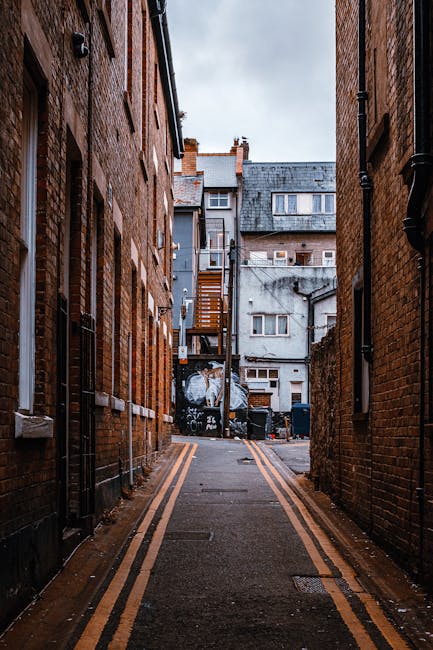 A white Iveco moving van is positioned in a narrow, tree-lined street surrounded by tall, historic buildings with balconies. In front of the van, several cardboard boxes wrapped in plastic and packing